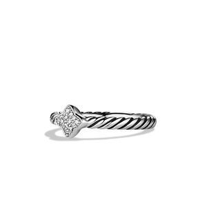 David Yurman Quatrefoil Ring with Diamonds, Size 7 (With Original Box)